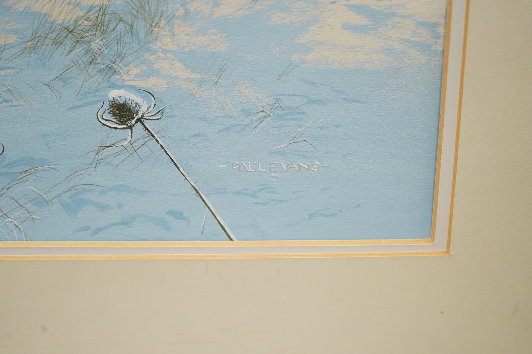 Paul Evans (b.1950), ‘Jack and Jill Windmills near Ditchling’, signed, gouache, 48 x 35cm